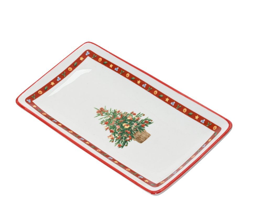 Kaemingk - Porcelain Plate - Christmas Pattern - 1 Pc