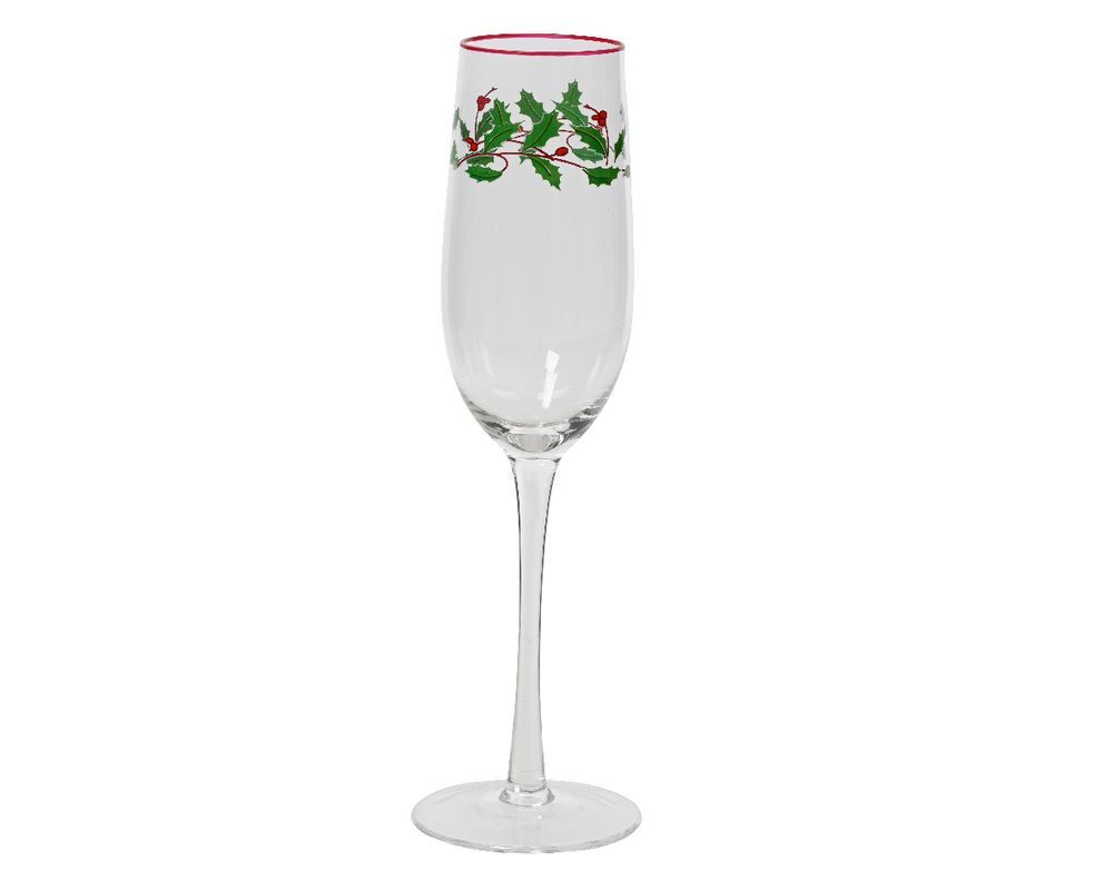 Kaemingk - Glass Drink Glass - Christmas Pattern - 24 cm - 1 Pc