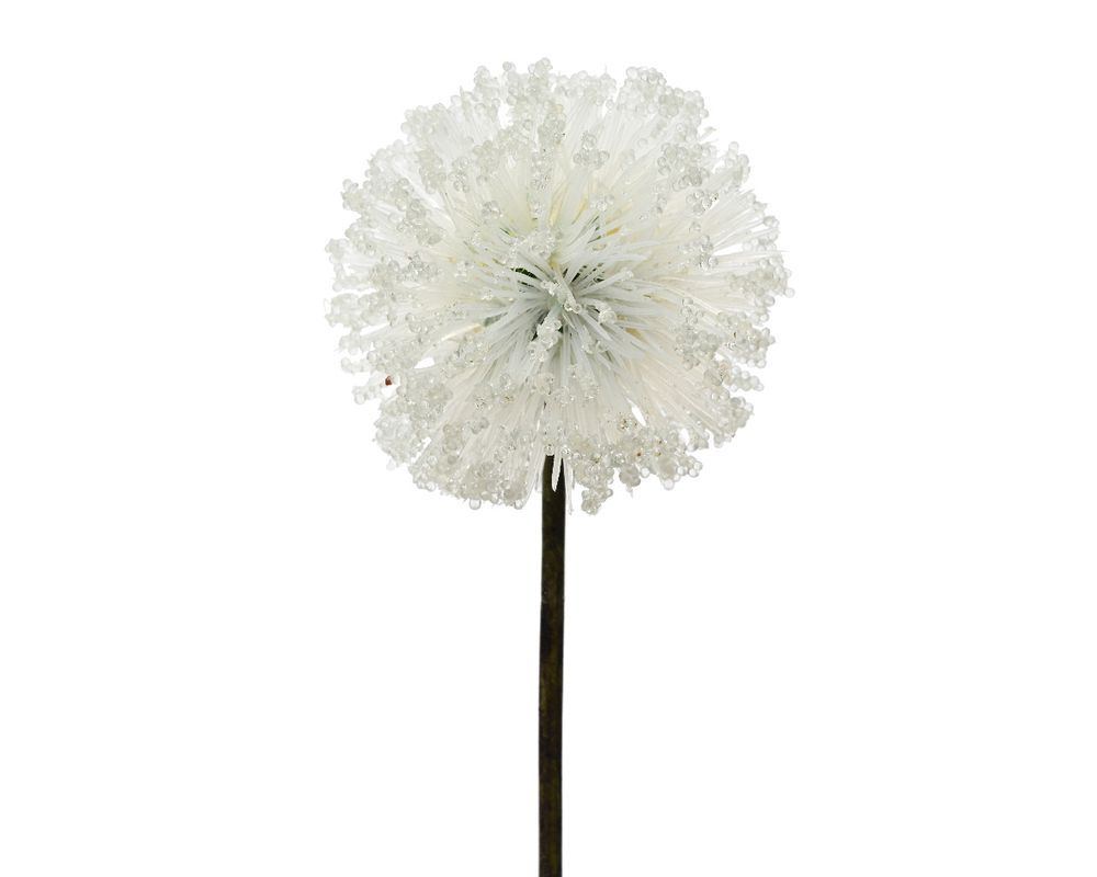 Kaemingk - Flower on Stem - Plastic - White - 1 Pc