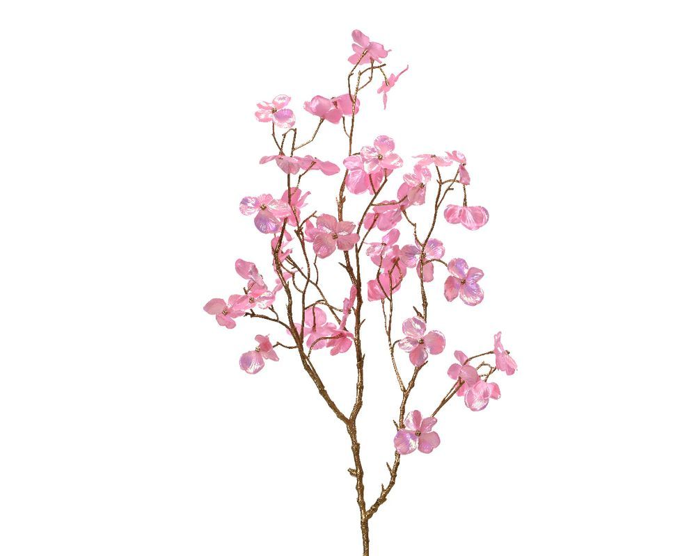 Kaemingk - Decorative Artificial Spray On Stem - Light Pink/Gold