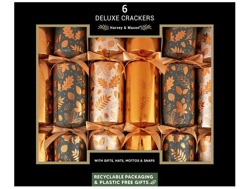 Rsw - Copper Acorn Deluxe Party Cracker Set - 13.5-Inch - 6 Pcs