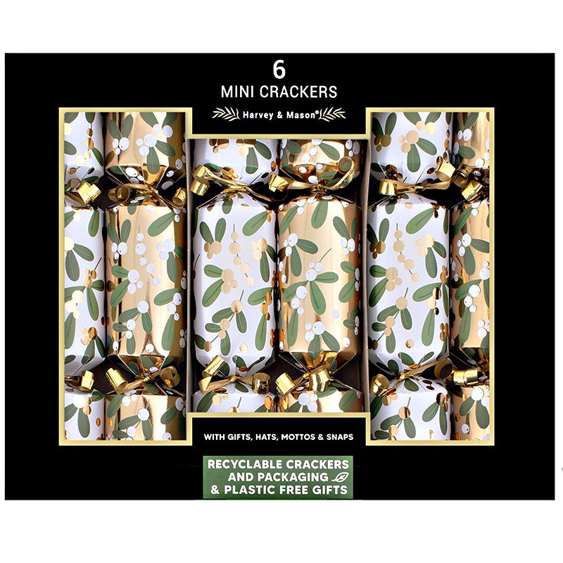 Rsw - Mistletoe Mini Party Cracker Set - 8.5-Inch - 6 Pcs