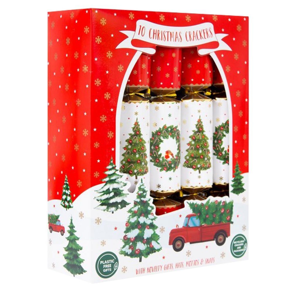 Rsw - Tree And Wreath Christmas Cracker Set - 12-Inch - 10 Pcs