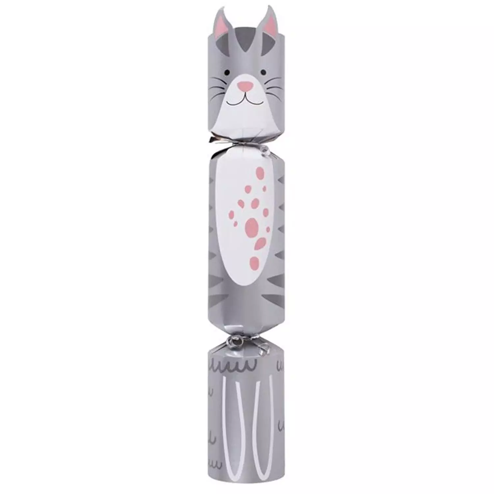 Rsw - Pet Cat Christmas Cracker - Silver - 14-Inch