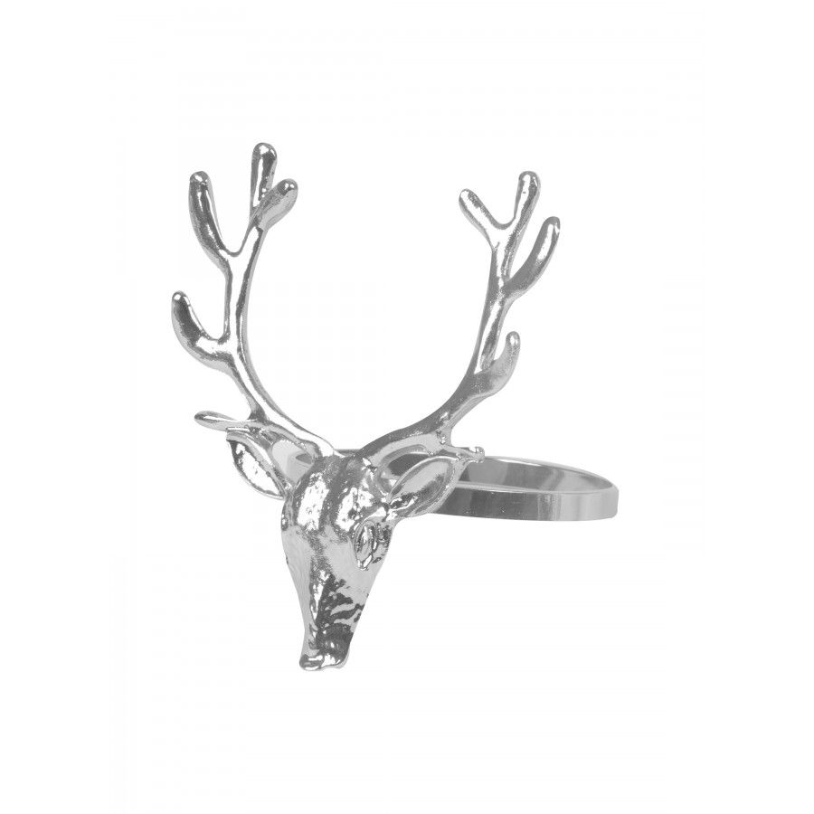 RSW - Stag Head Napkin Ring - Silver