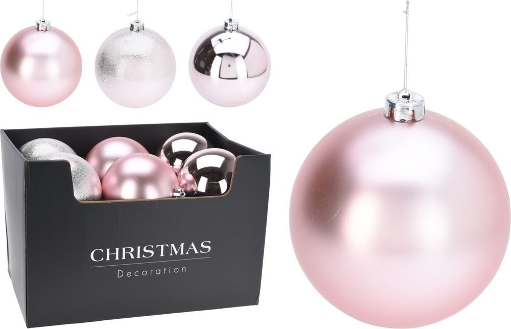 Homesmiths - Xmas Ball 140mm Pink 1pc - Style May Vary