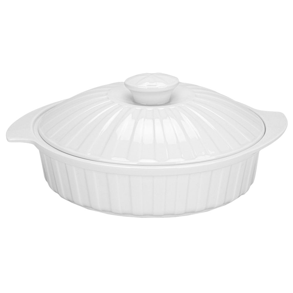 Fissman - Oval Baking Dish - White - 1.6 L - 26x20.5x13 cm