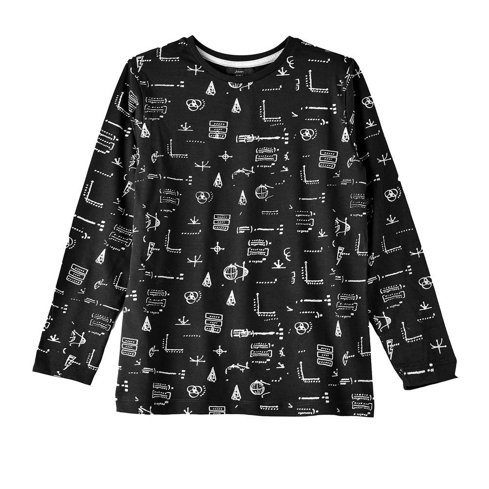 Jam - Boys' Long Sleeves Graphic T-Shirt - Black