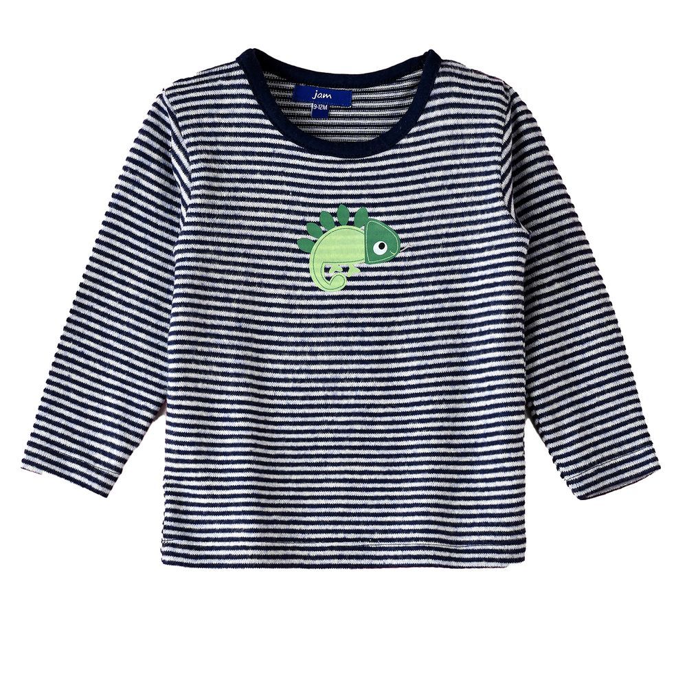 Jam - Boys' Striped Chameleon Sweatshirt - Navy