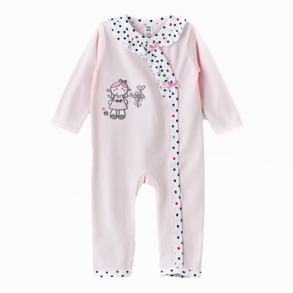 Tiny Hug - Baby Girls' Cotton Knit Sleepsuit - Pink