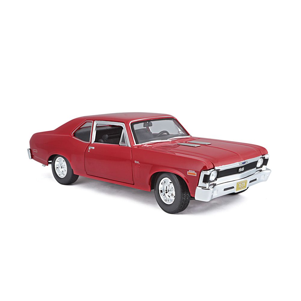 Maisto - 1/18 1970 Chevrolet Nova Coupe Metal Toy Car - Red