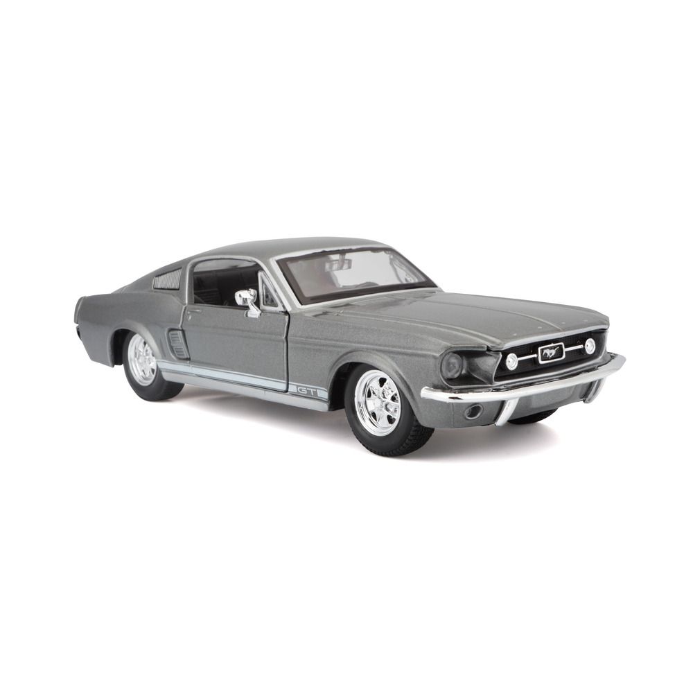 Maisto - 1/24 1967 Ford Mustang GT Metal Toy Car - Grey