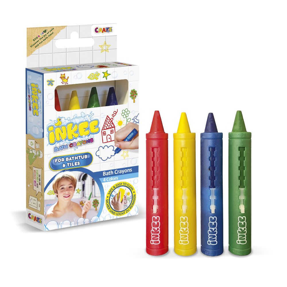 Craze - Inkee Crayons With Playful Aroma Bath Bomb - Pack of 1 - 4 Pcs