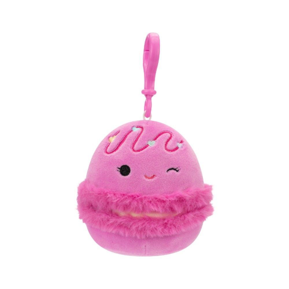 Squishmallows - Little Plush - Clip-On - Middy - Winking Pink Macaron 3.5"