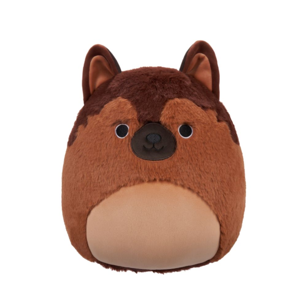 Squishmallows - Mario German Shepard Fuzzamallows Plush Toy - 30cm - Brown