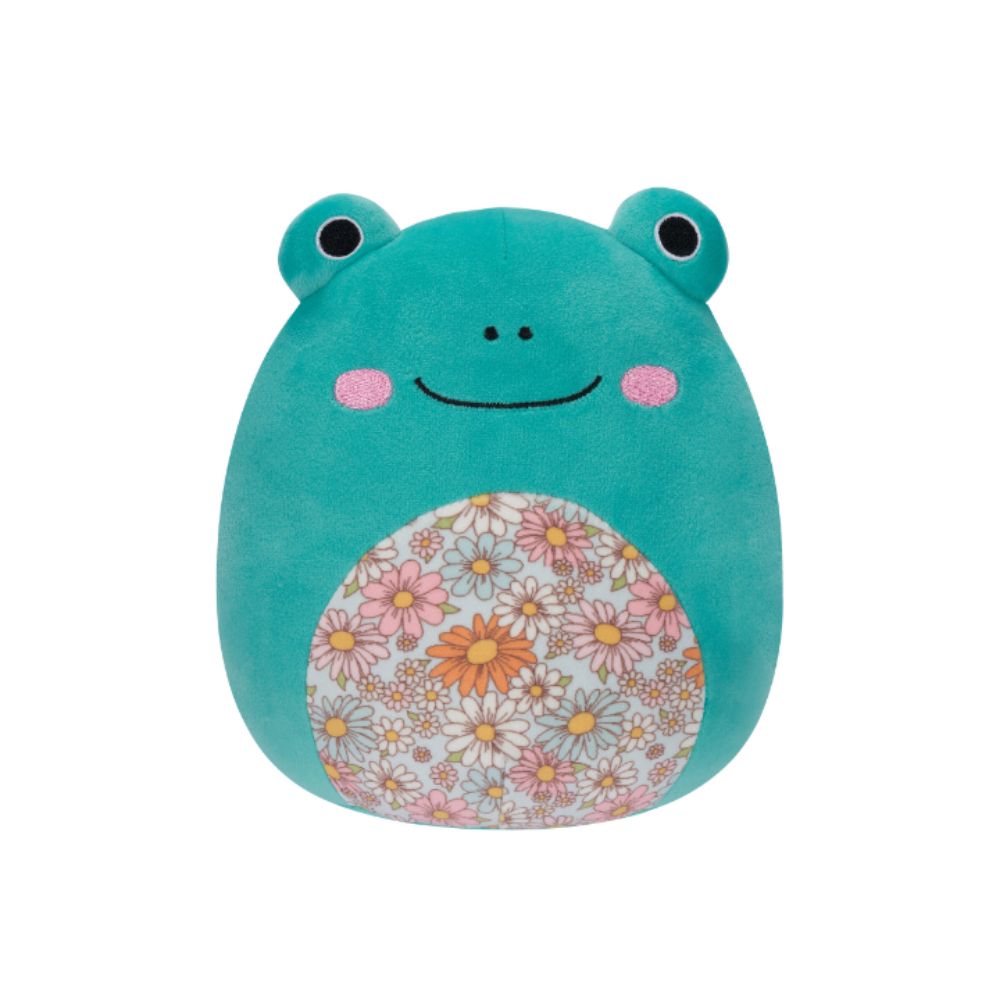 Squishmallows - Robert Frog With Floral Belly Plush Toy - 19cm - Aqua