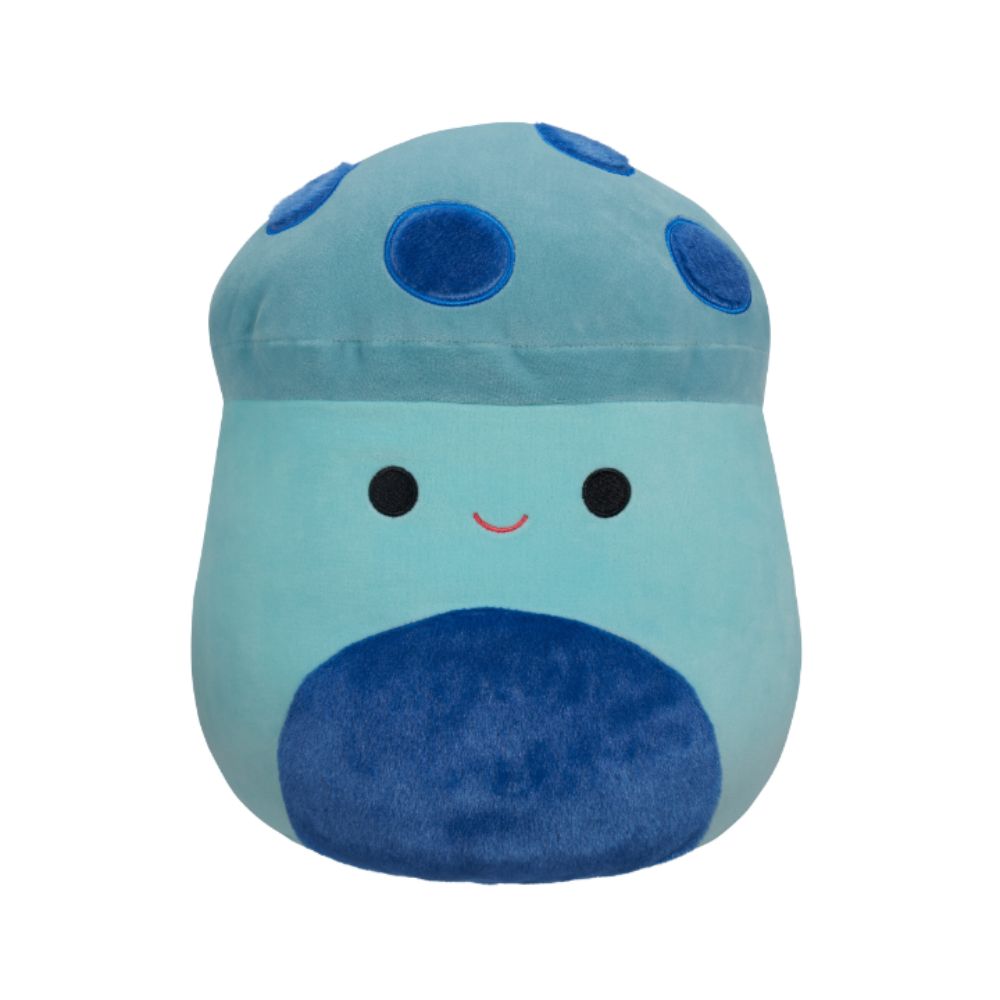 Squishmallows - Ankur Teal Mushroom With Blue Fuzzy Spots And Belly Plush Toy - 30cm