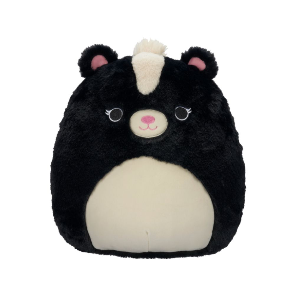 Squishmallows - Fuzzamallows Selma Skunk Plush Toy - 30cm - Black/White