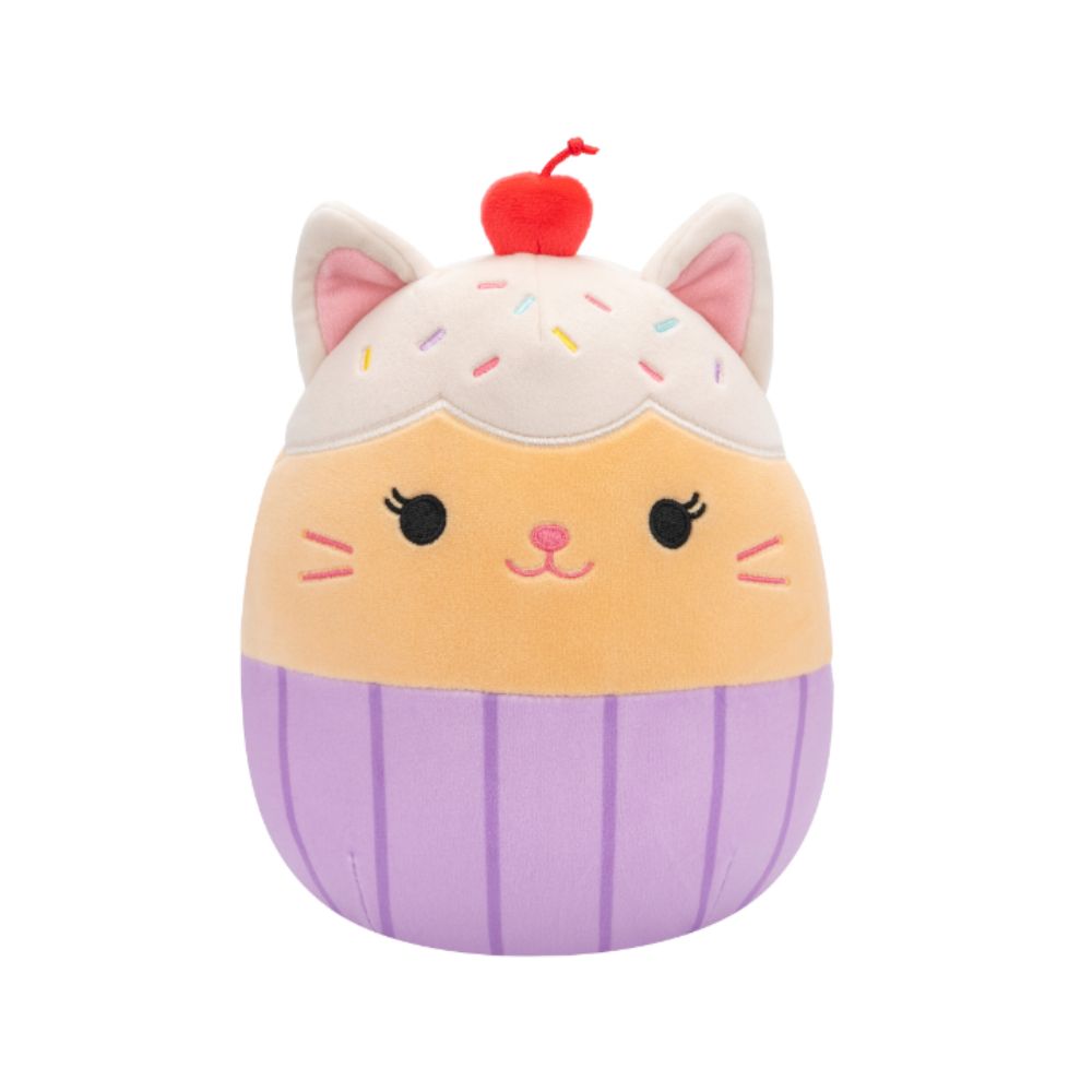 Squishmallows - Kensington Vanilla Cupcake Cat Plush Toy - 19 cm