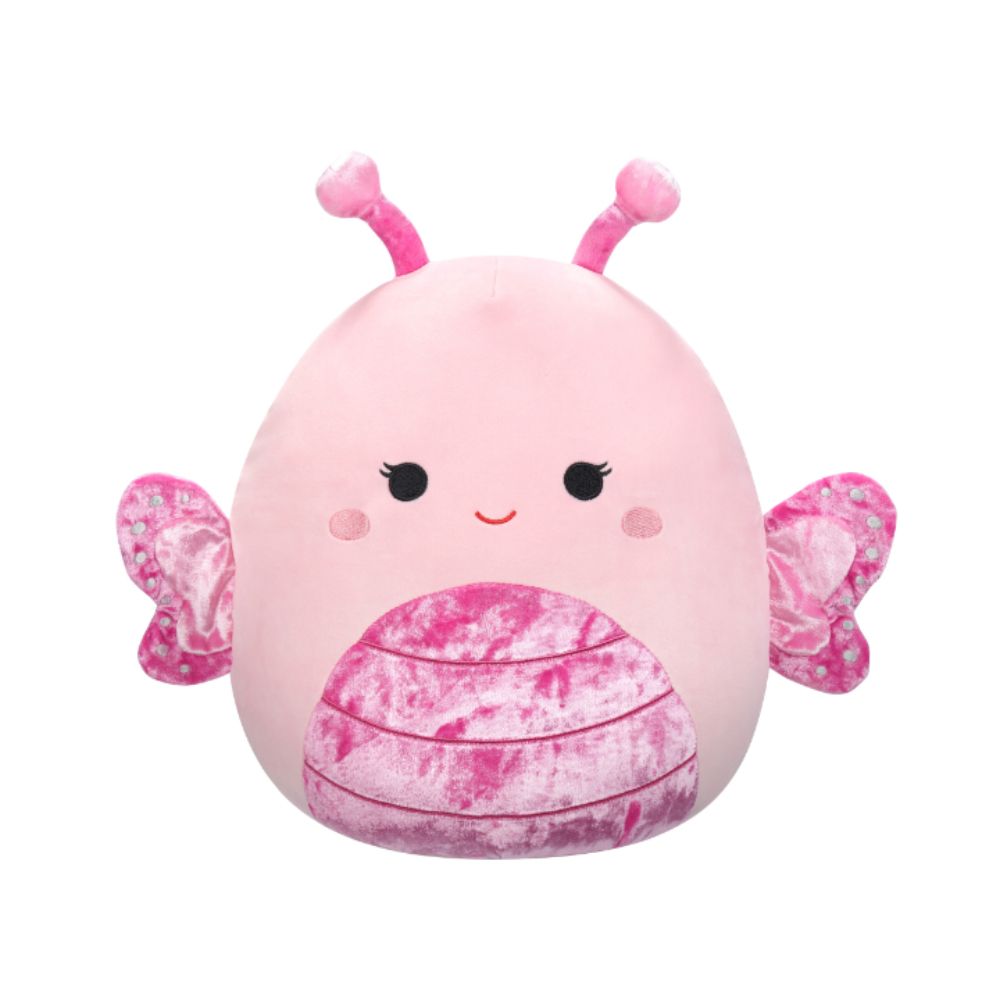 Squishmallows - Light Velvet Butterfly Plush Toy - 30cm - Pink