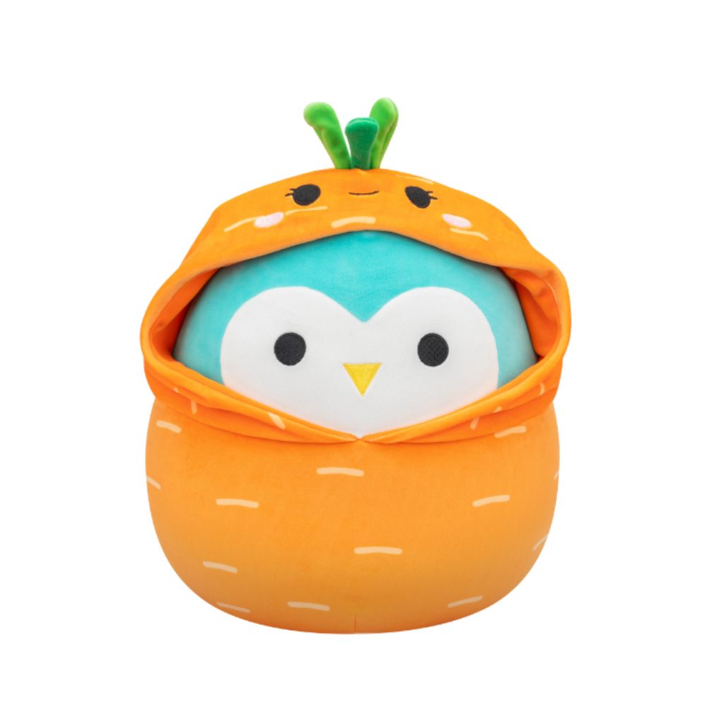 Squishmallows - Winston The Teal Owl In Caroleena Outfit Plush Toy - 30cm