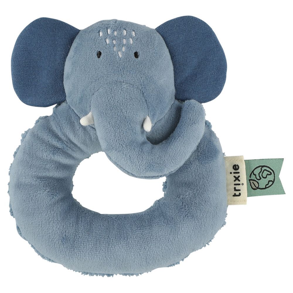 Trixie - Rattle Toy - Mrs. Elephant - Blue