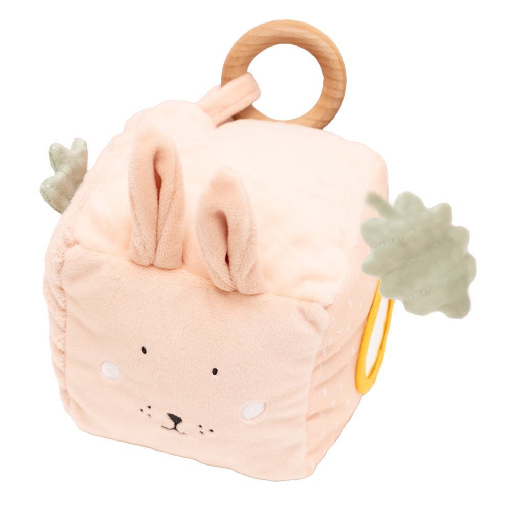 Trixie - Activity Cube Plush Toy - Mrs. Rabbit - Pink - 11cm