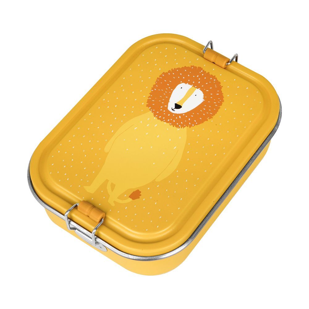 Trixie - Lunch Box With Two Compartments - Yellow - Mr. Lion - Large