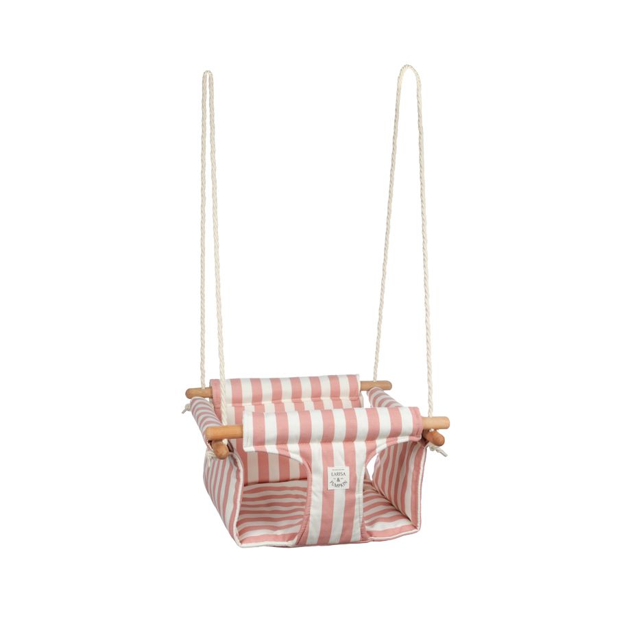 Larisa & Pumpkin - Baby Swing - Pink Striped