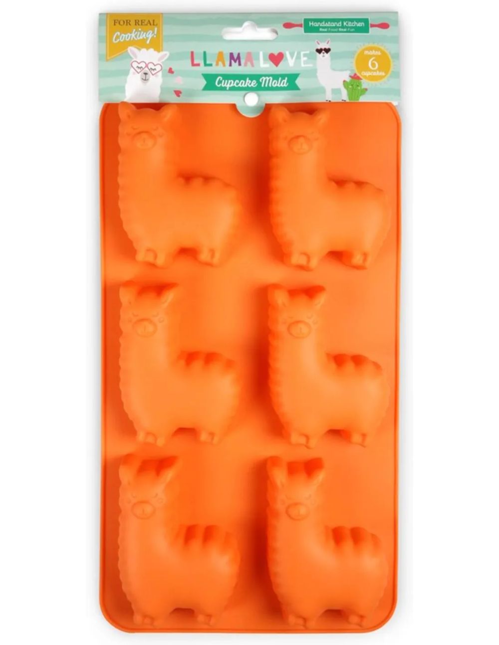 Handstand Kitchen - Llama Cupcake Mold - Orange