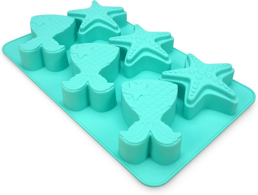 Handstand Kitchen - Mermaid Cupcake Mold - Sky Blue