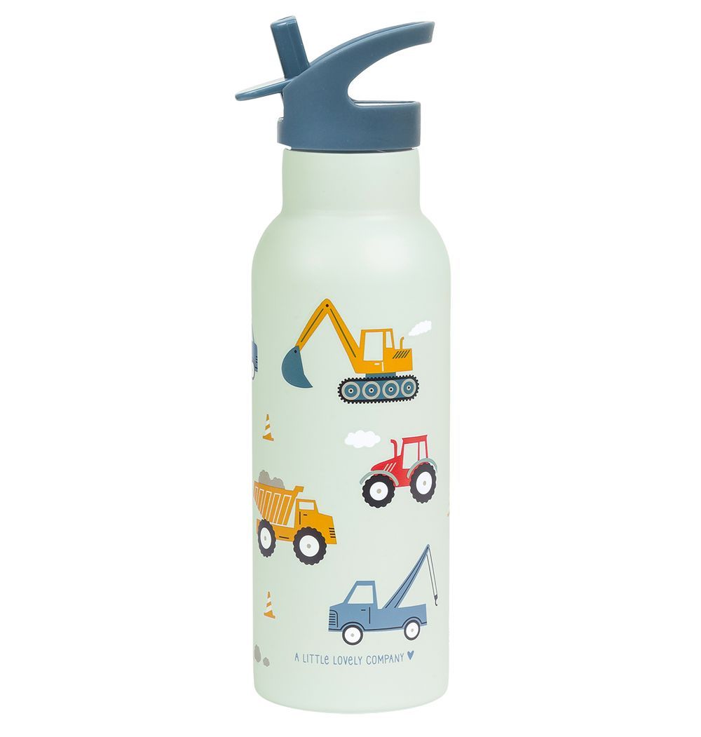 A little Lovely Company - Stainless Steel Water Bottle - 500ml - Vehicles