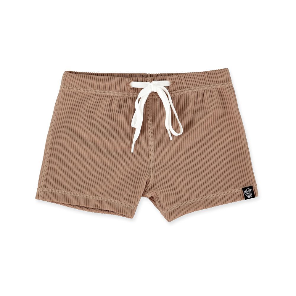 Beach & Bandits - Ribbed Swimshorts - Chocolate