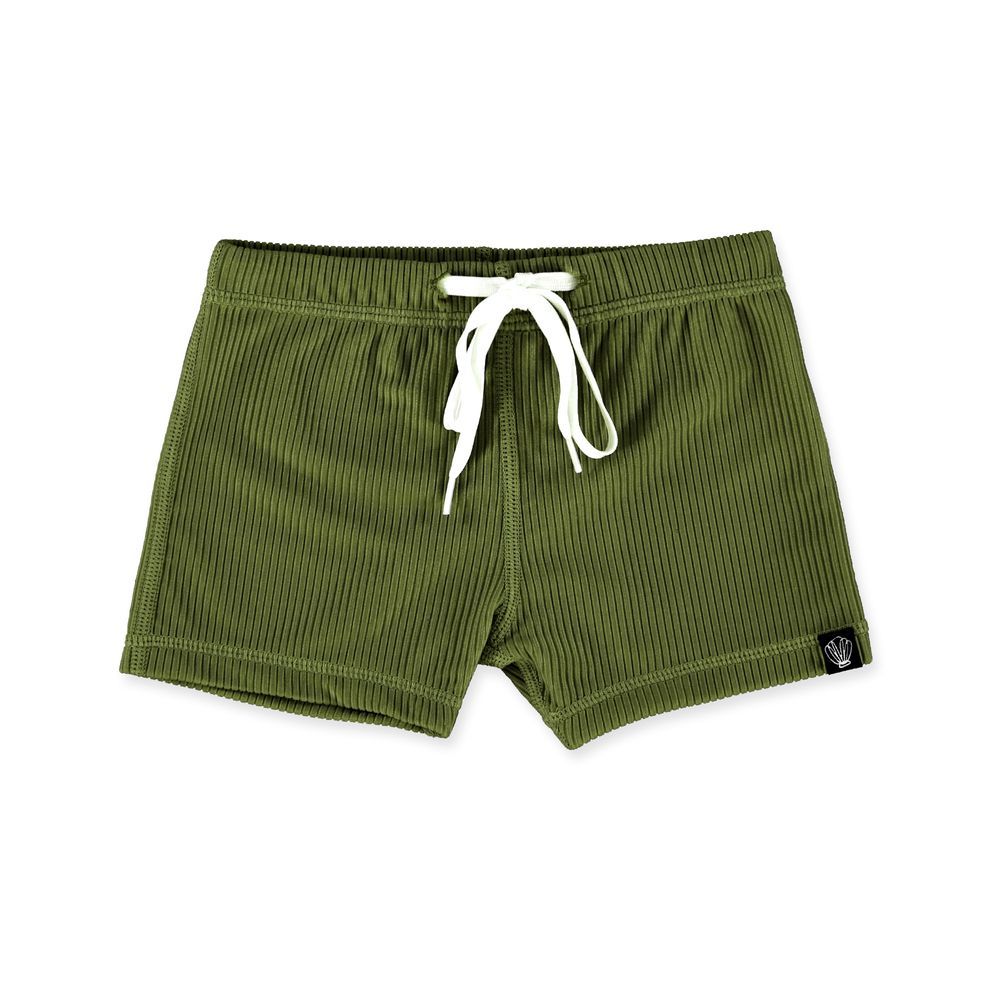 Beach & Bandits - Ribbed Swimshorts - Pesto