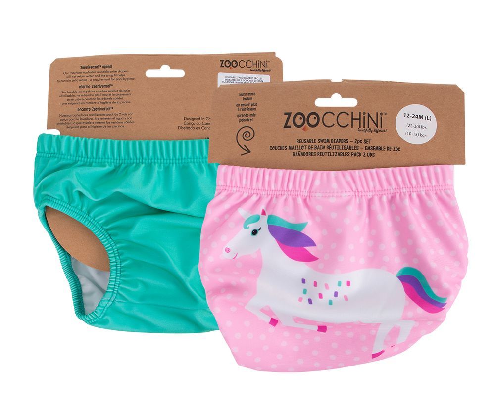 Zoocchini - 2pc-Set - Swim Diapers - Unicorn