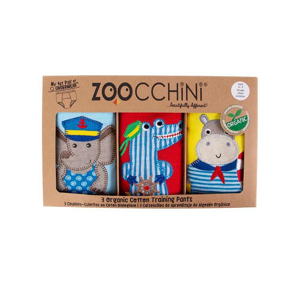 Zoocchini - 3pc-Set Organic Potty Training Pants - Boys  - Maritime Mates