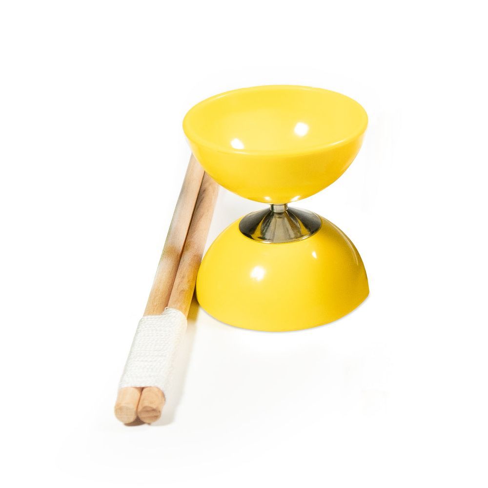 Dawson Sports - Juggling Bearing Diabolo With Sticks - Yellow