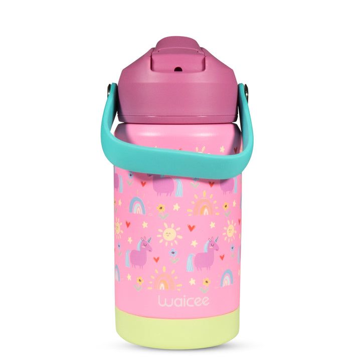 Waicee - Pink Unicorn 2.0 Water Bottle W/ Handle - 350ml - Pink