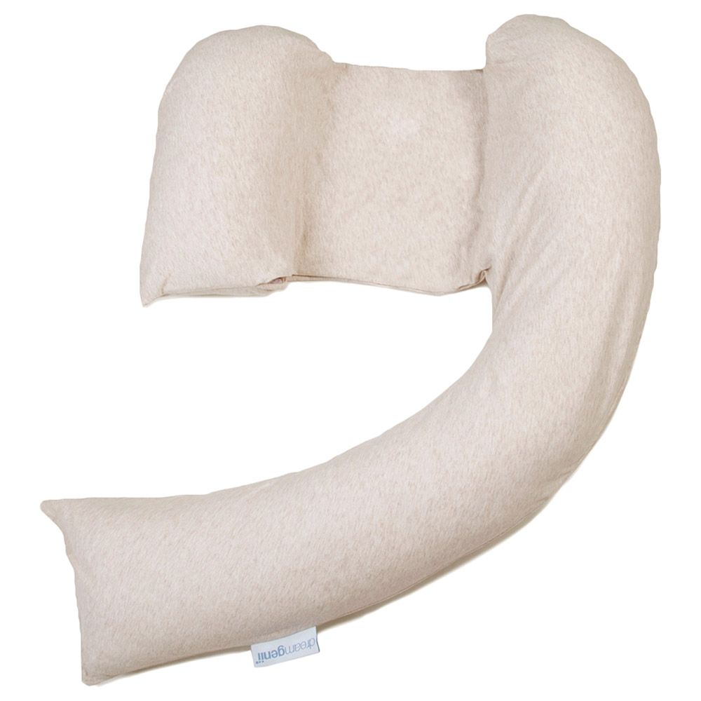 Mums & Bumps - Dreamgenii - Pregnancy, Support & Feeding Pillow - Beige Marl