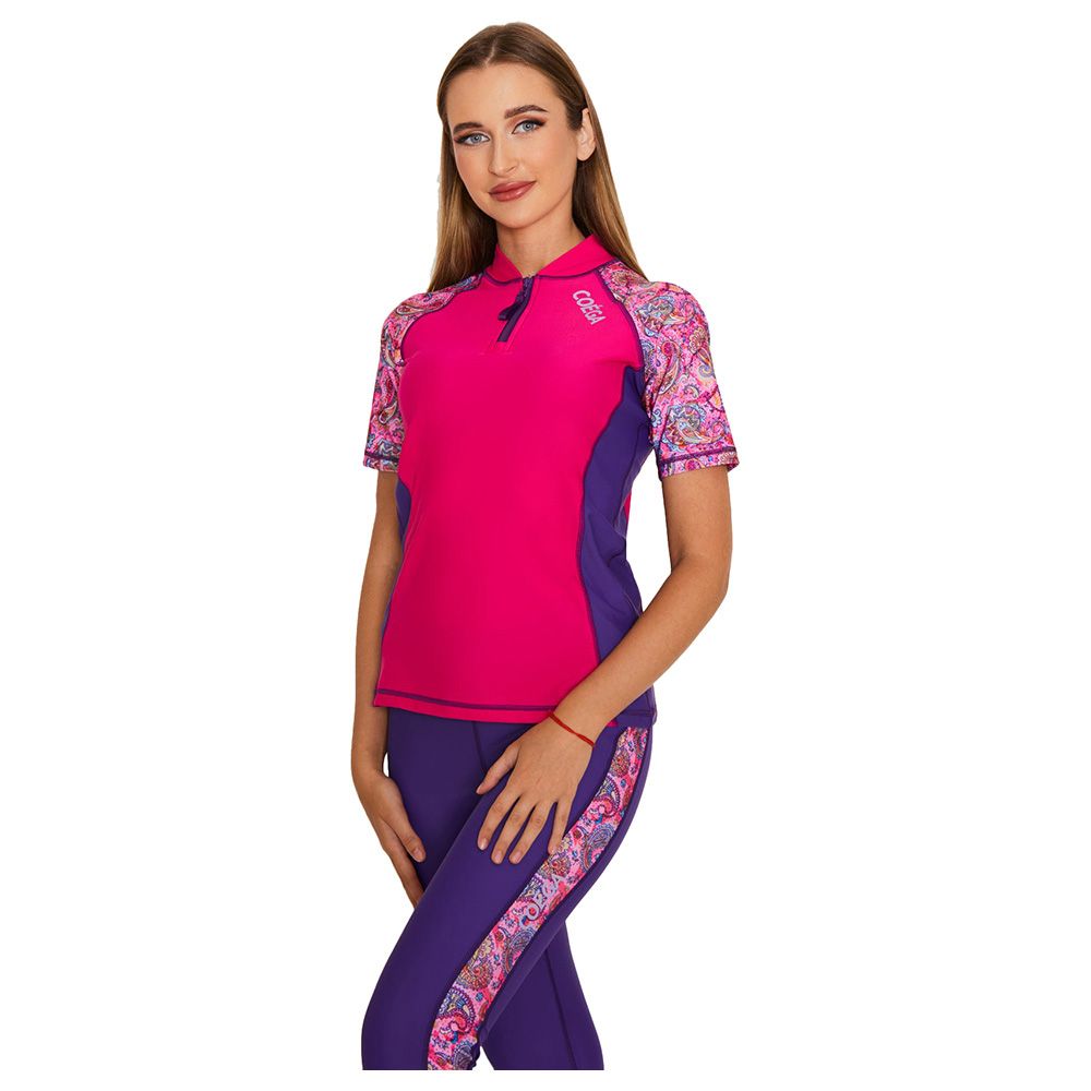 Coega Sunwear - Ladies Short Sleeve Rashguard - Pink