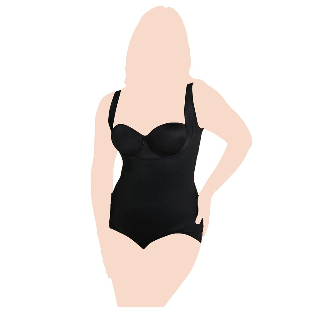 Mums & Bumps - Leonisa - Plunge Back Classic Sculpting Body Shaper - Black