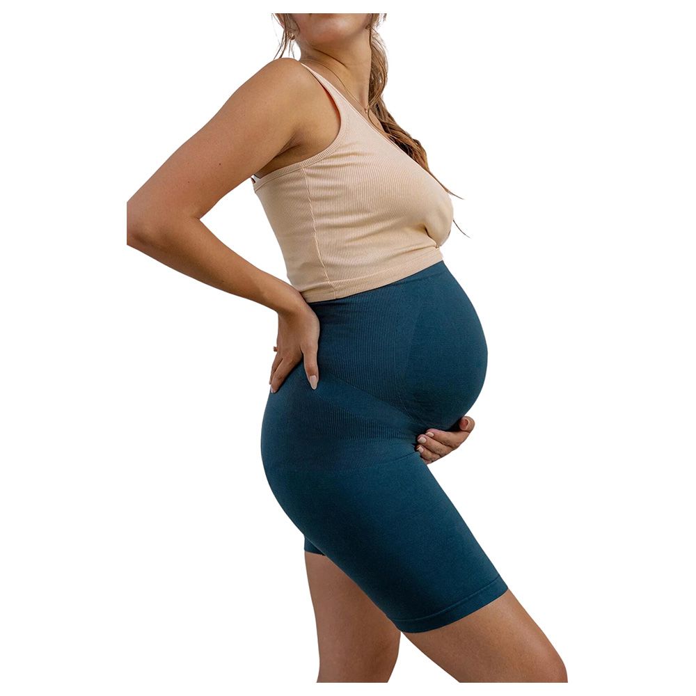 Mums & Bumps - Blanqi - Maternity Belly Support Girl shorts - Storm Blue