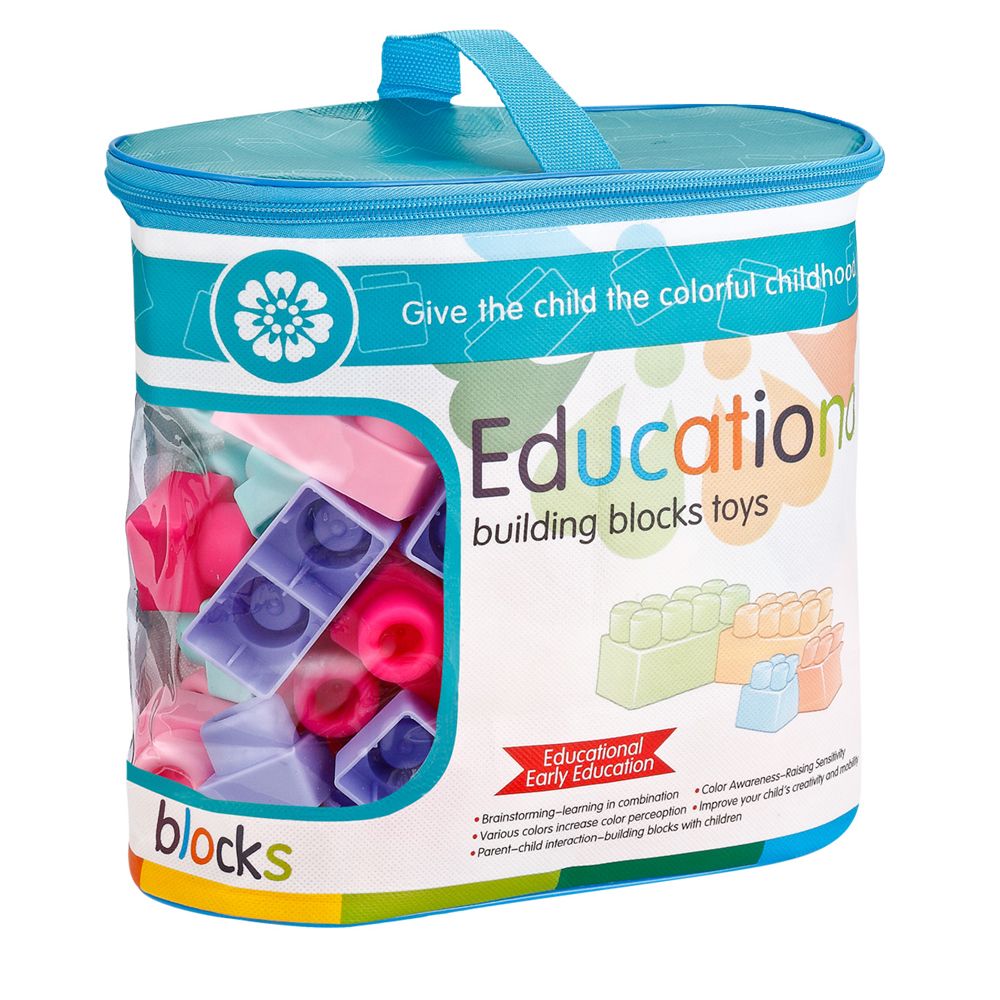 Stem - Educational Building Block Toy Set - Pink - 56pcs