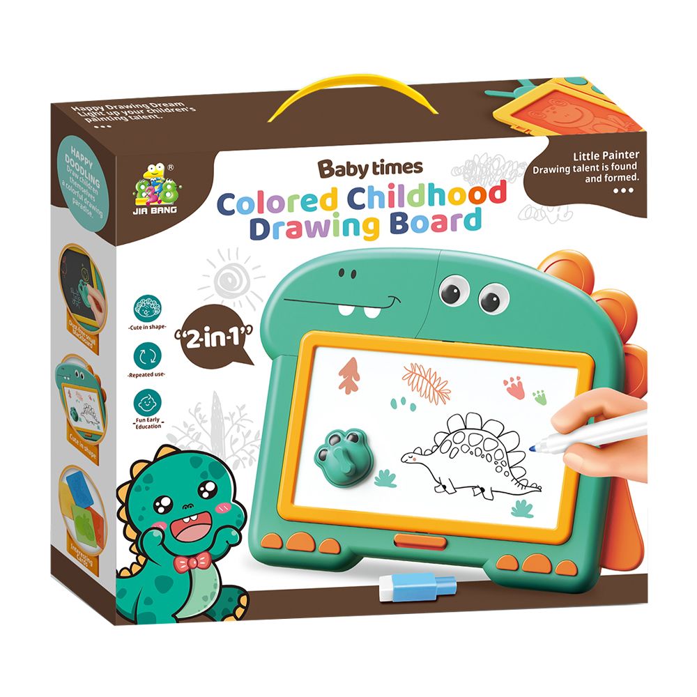 Stem - 2-In-1 Dinosaur Drawing Board - Color May Vary - 1 Pc