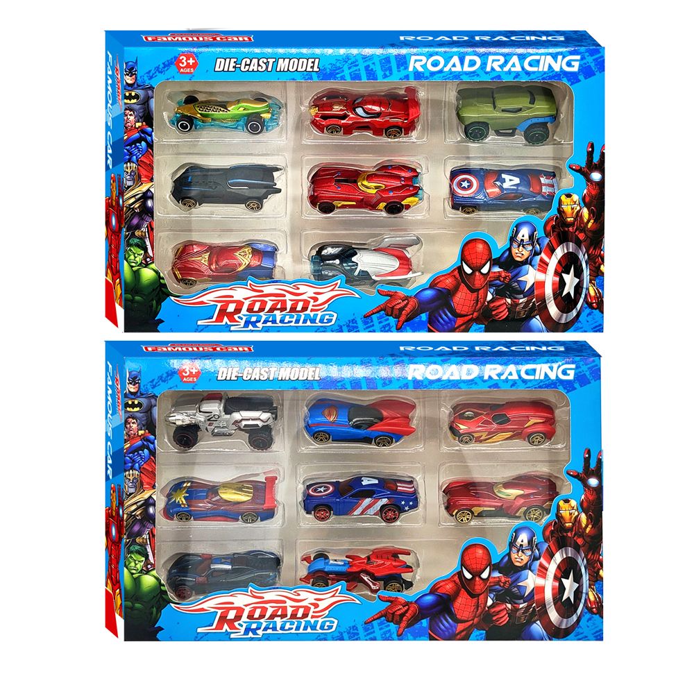 Stem - Avengers Road Racing Die-Cast Cars - 8pcs - Style May Vary