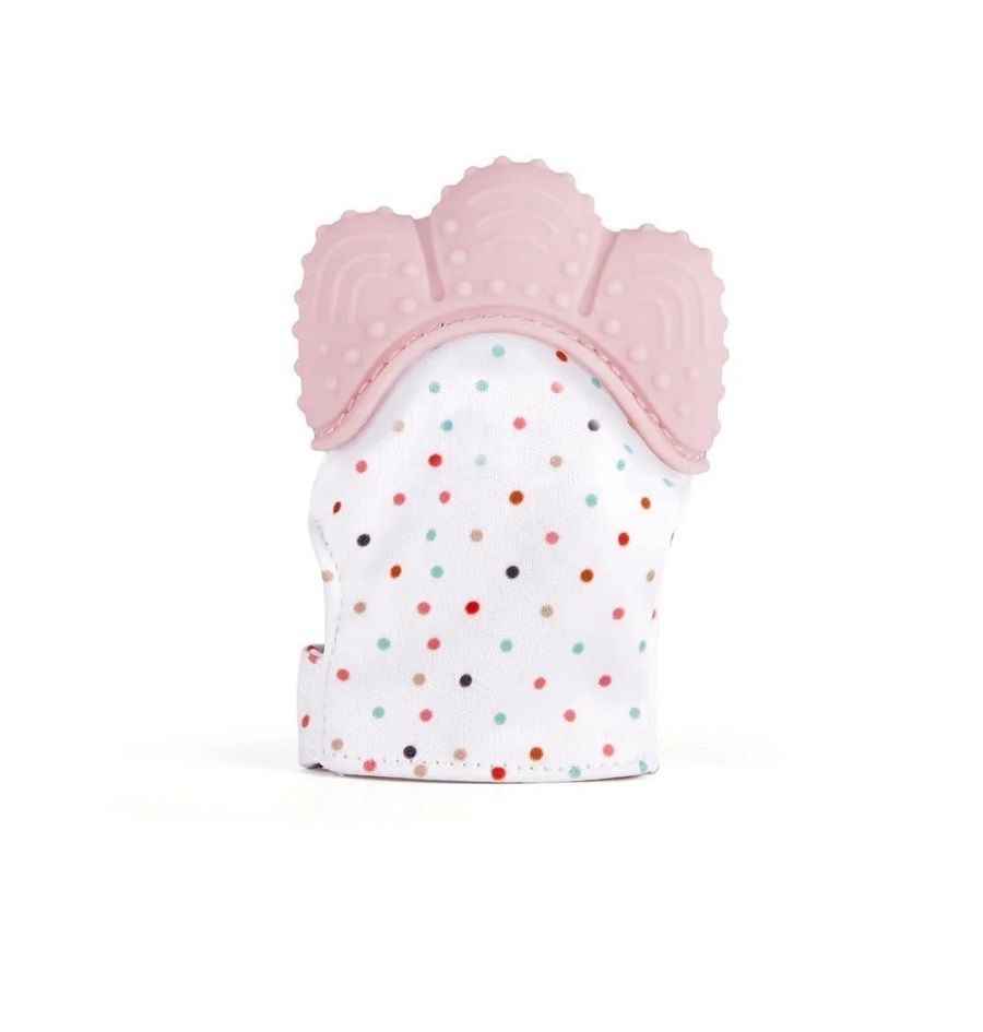 Pikkaboo - Organic 2-In-1 Baby Mitten Teether And Pacifier - Pink