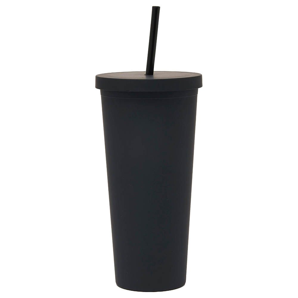 Prickly Pear - Sippy Plastic Cup - Black - 710ml