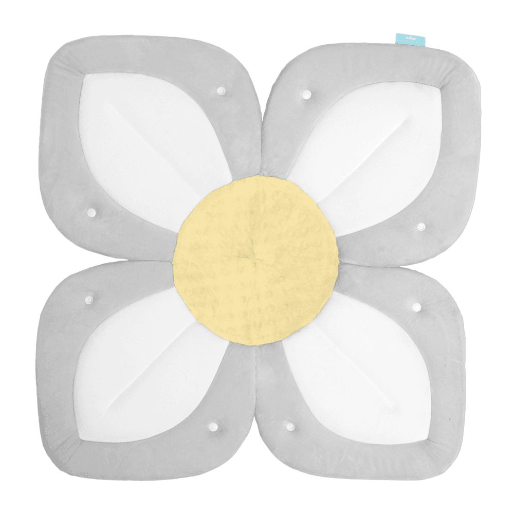 Blooming Bath - Baby Bath Lotus With Snaps - Grey/White/Yellow