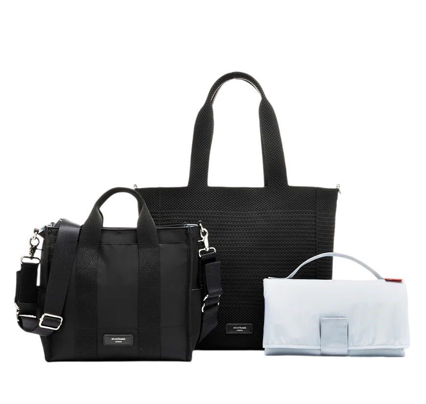 Storksak - Thea Knitted Tote With Changing Mat And Thea Diaper Bag