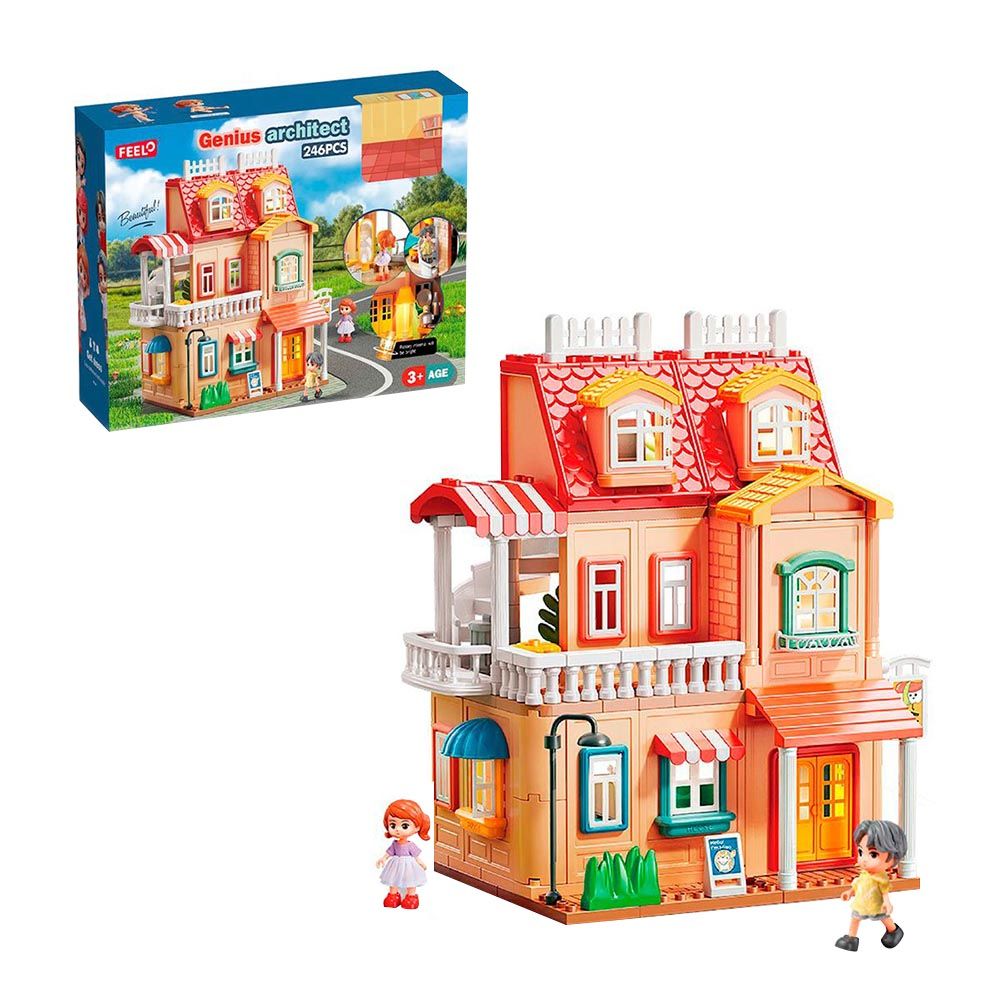 Feelo - Country Style Dream House Building Blocks Set - 246 Pcs